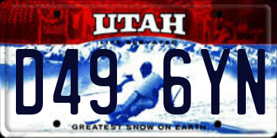 UT license plate D496YN