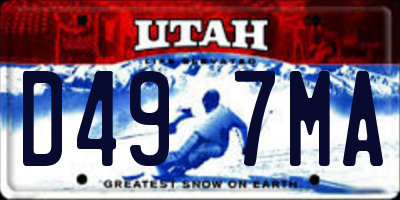UT license plate D497MA