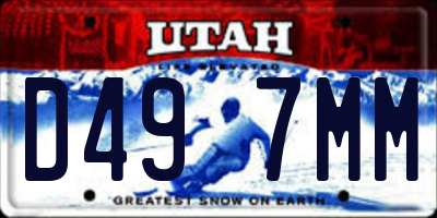 UT license plate D497MM