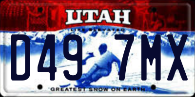 UT license plate D497MX