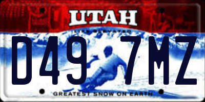 UT license plate D497MZ