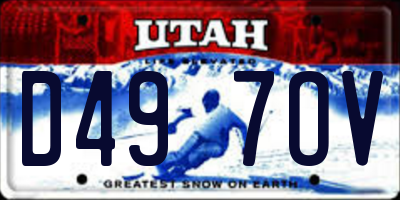 UT license plate D497OV