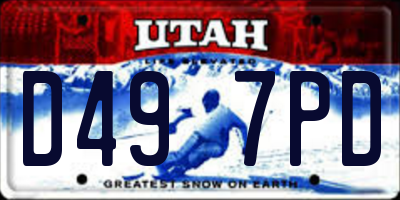 UT license plate D497PD