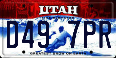 UT license plate D497PR
