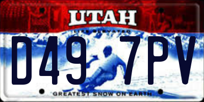 UT license plate D497PV