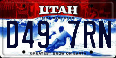 UT license plate D497RN