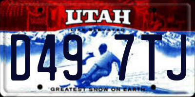 UT license plate D497TJ