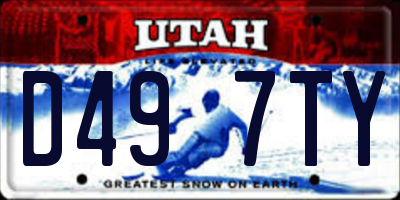 UT license plate D497TY