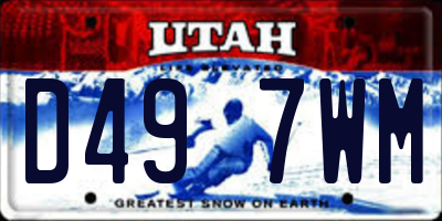 UT license plate D497WM