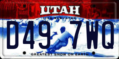 UT license plate D497WQ