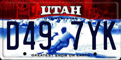UT license plate D497YK