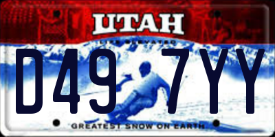 UT license plate D497YY