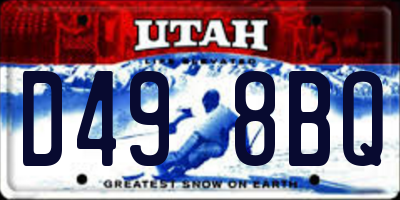 UT license plate D498BQ