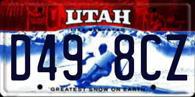 UT license plate D498CZ