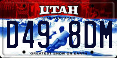 UT license plate D498DM