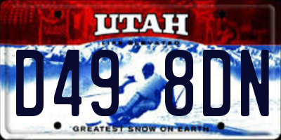 UT license plate D498DN