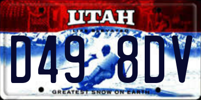UT license plate D498DV