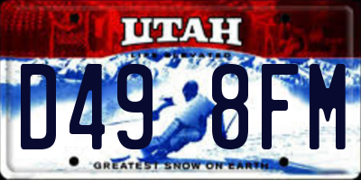 UT license plate D498FM
