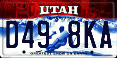 UT license plate D498KA