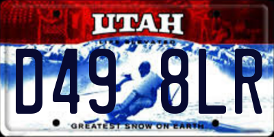 UT license plate D498LR