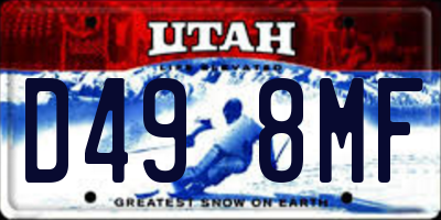 UT license plate D498MF