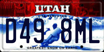 UT license plate D498ML