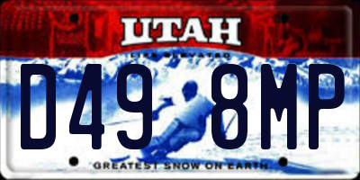 UT license plate D498MP