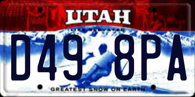 UT license plate D498PA