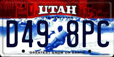 UT license plate D498PC