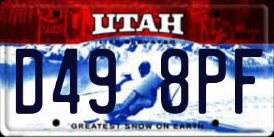 UT license plate D498PF