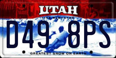 UT license plate D498PS