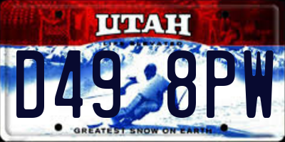 UT license plate D498PW