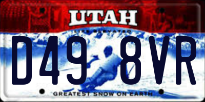 UT license plate D498VR
