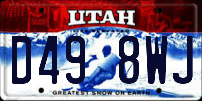 UT license plate D498WJ