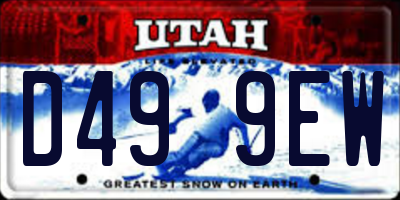 UT license plate D499EW
