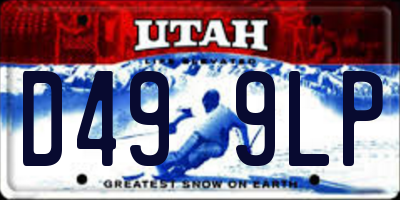 UT license plate D499LP