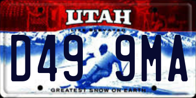 UT license plate D499MA