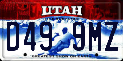 UT license plate D499MZ