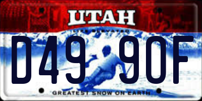 UT license plate D499OF