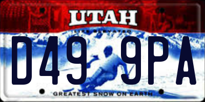 UT license plate D499PA