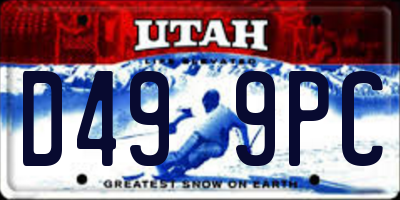 UT license plate D499PC
