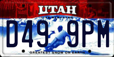 UT license plate D499PM