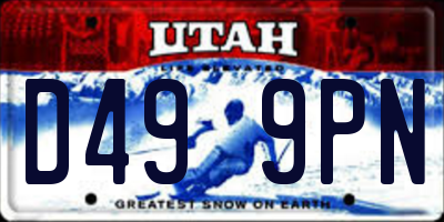 UT license plate D499PN