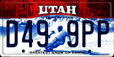 UT license plate D499PP