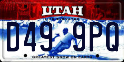 UT license plate D499PQ