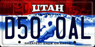 UT license plate D500AL