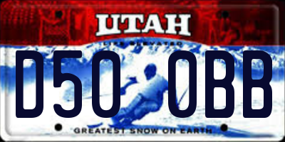 UT license plate D500BB
