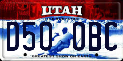 UT license plate D500BC