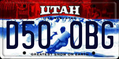 UT license plate D500BG