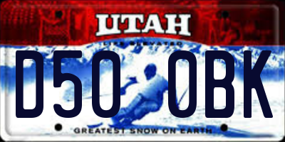 UT license plate D500BK